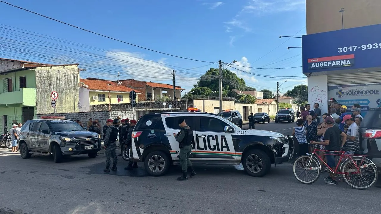 Isolamento policial no local da morte do PM