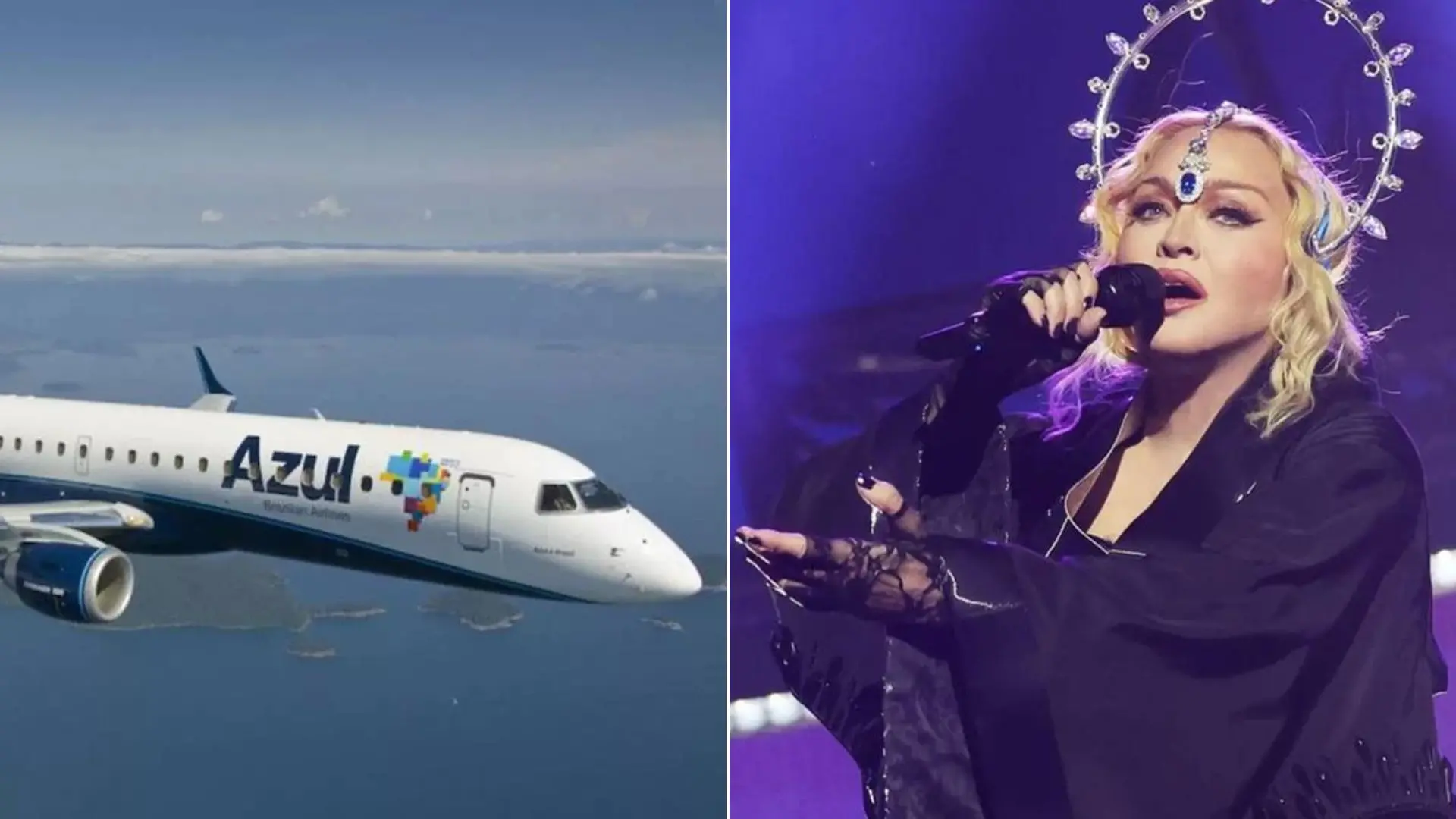 Imagem da notícia: Azul lança voos extras de Juazeiro do Norte ao Rio de Janeiro para show da Madonna