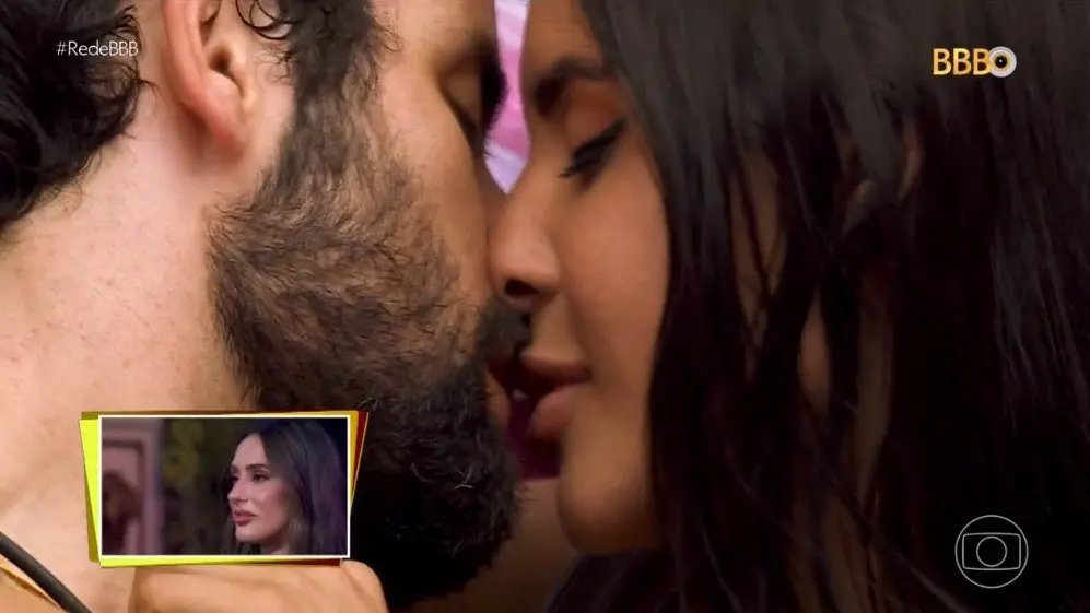 Imagem da notícia: Na final do BBB 24, VTs de Matteus beijando Isabelle e Deniziane geram reações