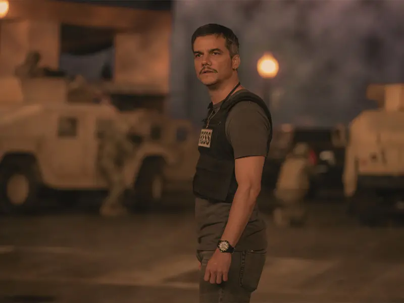 wagner moura em cena de guerra civil