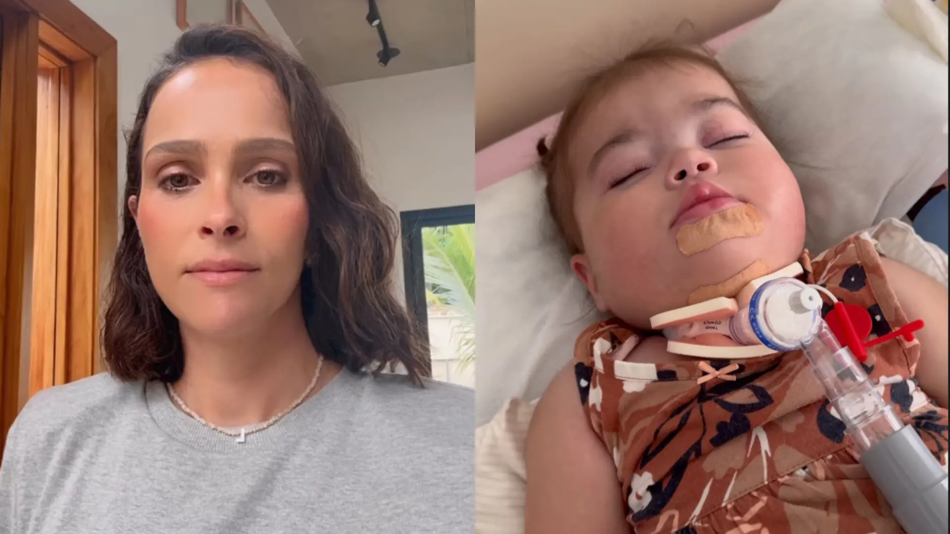 Imagem da notícia: Letícia Cazarré relata que filha ficou sem respirar durante intercorrência