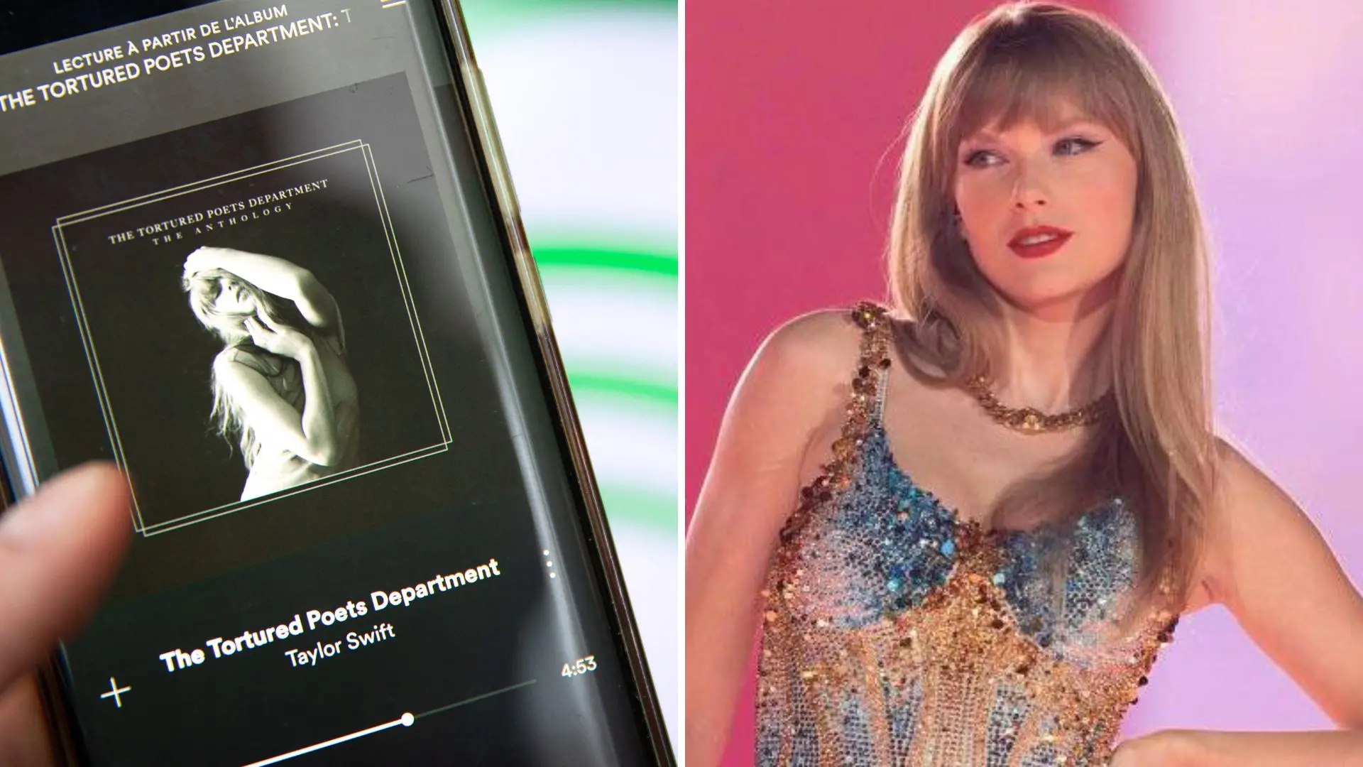 Imagem da notícia: Taylor Swift bate recorde no Spotify de artista e disco mais ouvidos em um dia com novo álbum 