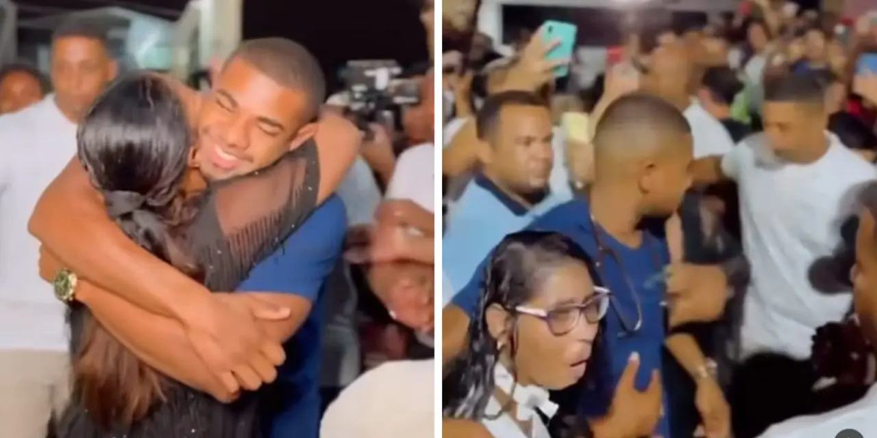 Imagem da notícia: Davi, campeão do BBB 24, é recebido por multidão ao desembarcar em Salvador