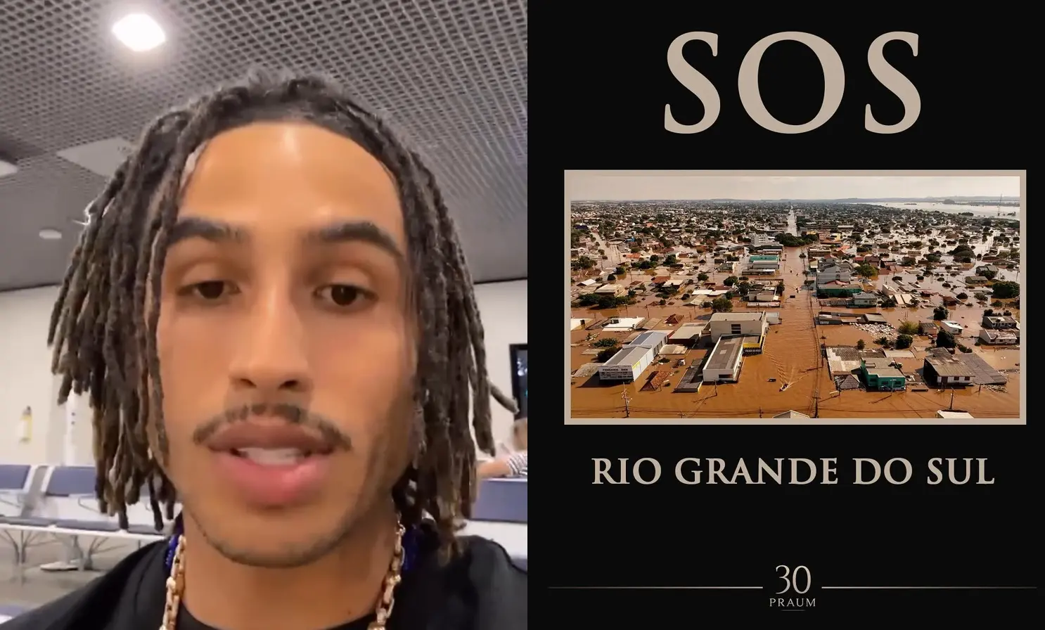 Imagem da notícia: Matuê abre ponto de doação em Fortaleza para vítimas das chuvas do Rio Grande do Sul 