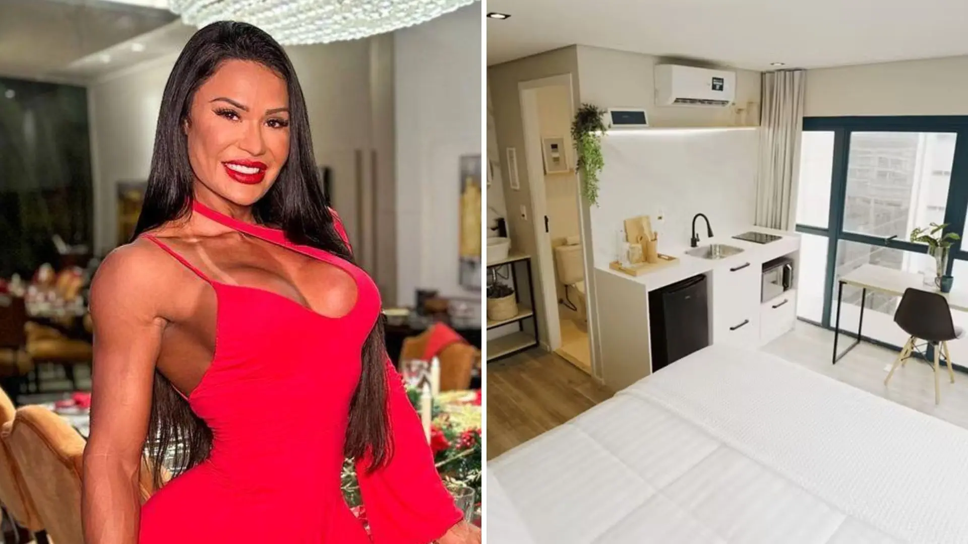 Imagem da notícia: Após separação de Belo, Gracyanne Barbosa se muda para apartamento de 18m² em SP; veja fotos