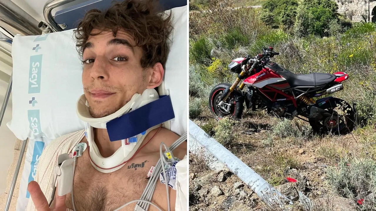 Imagem da notícia: Ator que viveu Rio em 'La Casa de Papel' sofre acidente de moto e passa por cirurgia