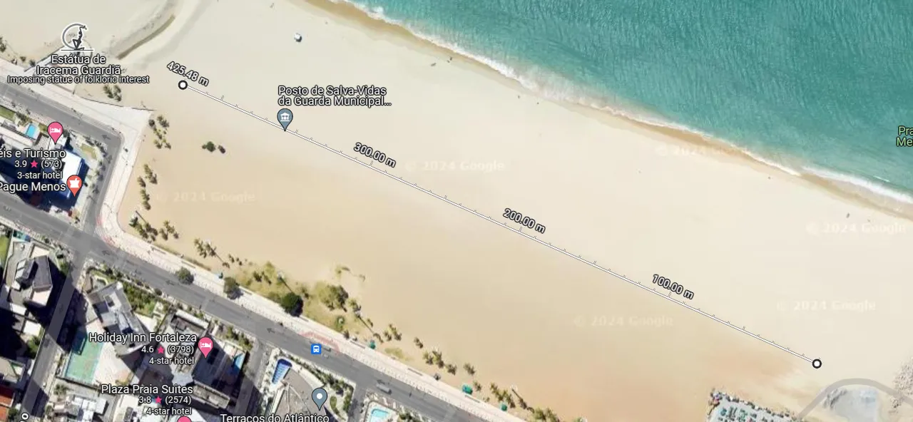 O foguete do nível 4 da equipe de Iracema-CE atravessou quase todo o Aterro da Praia de Iracema, mas ainda dentro da área isolada e advertida.