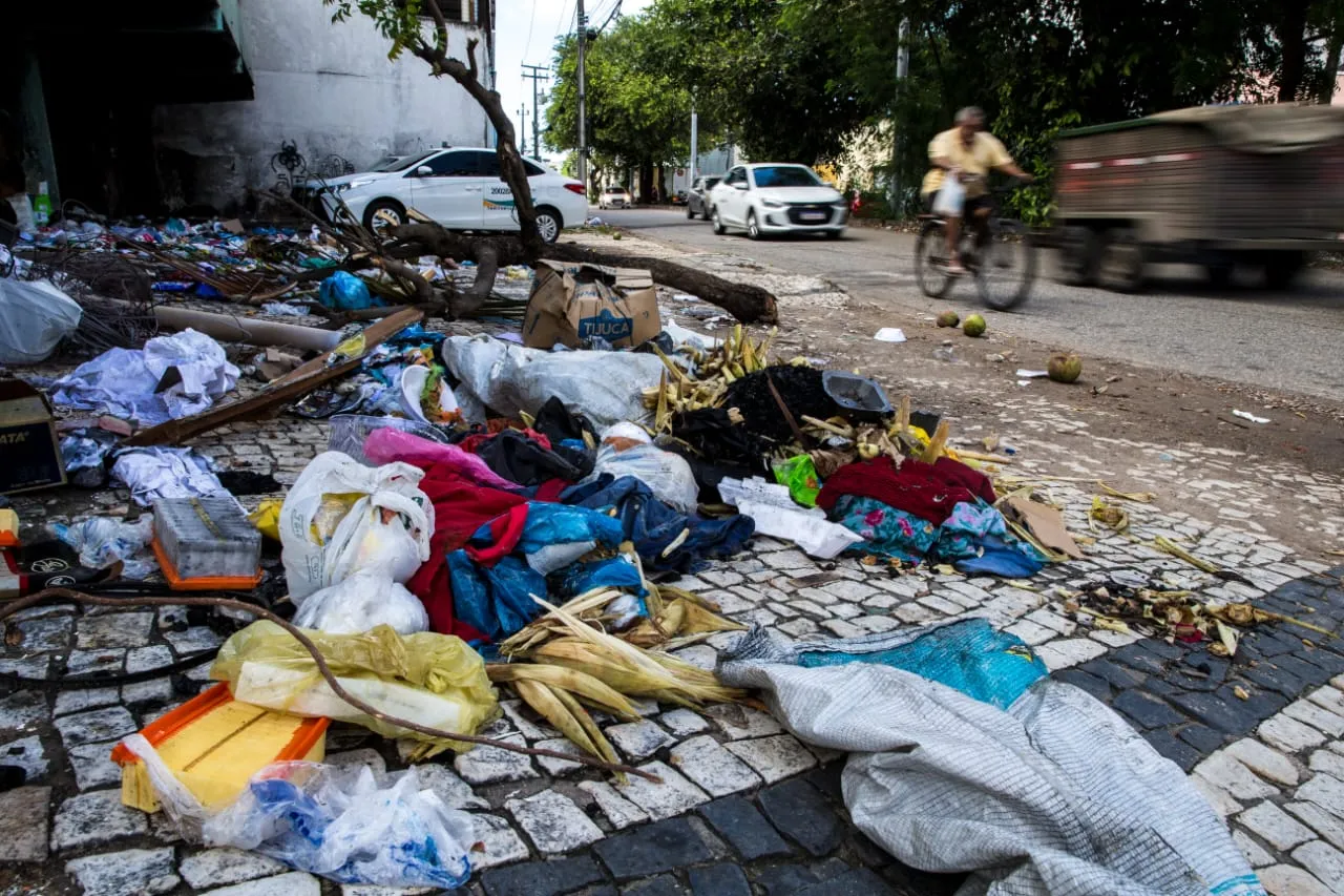 Até pombos se alimentam de lixão a céu aberto na Avenida Duque de Caxias