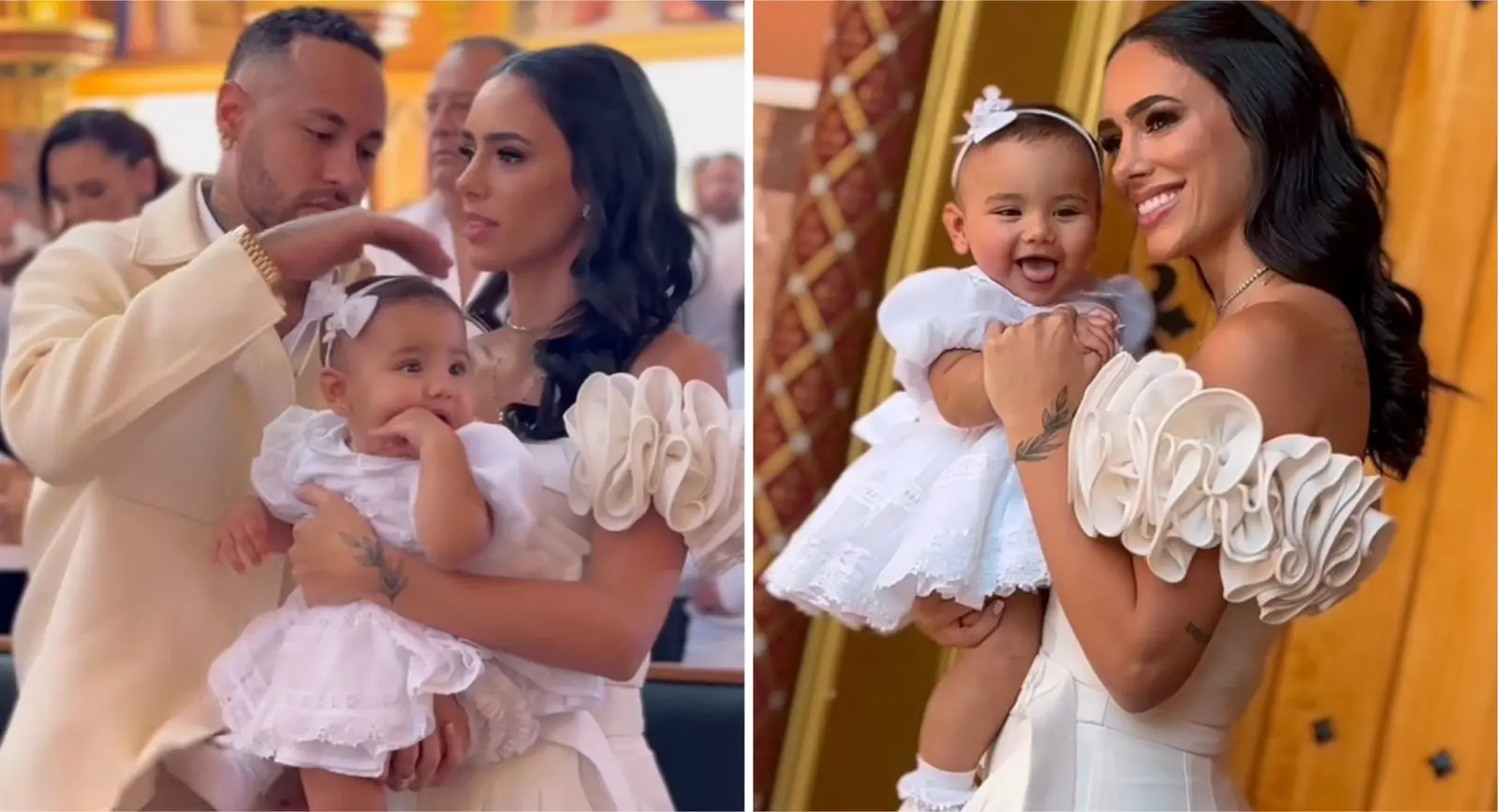 Imagem da notícia: Batismo de Mavie, filha de Neymar e Bruna Biancardi, reúne amigos e família do ex-casal