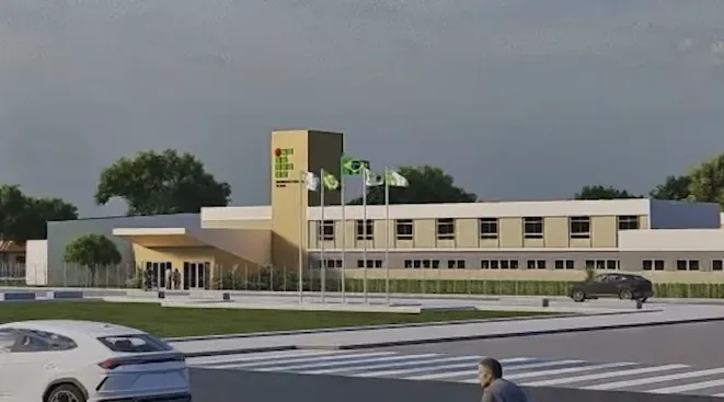 Maquete eletrônica de um dos novo campus do IFCE no interior do Ceará