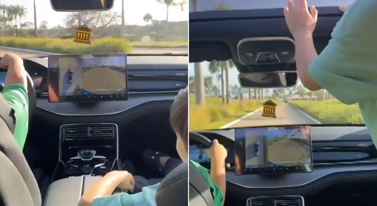 Imagem da notícia: Filho de 7 anos de Gusttavo Lima é flagrado dirigindo, e Detran-GO repudia ação