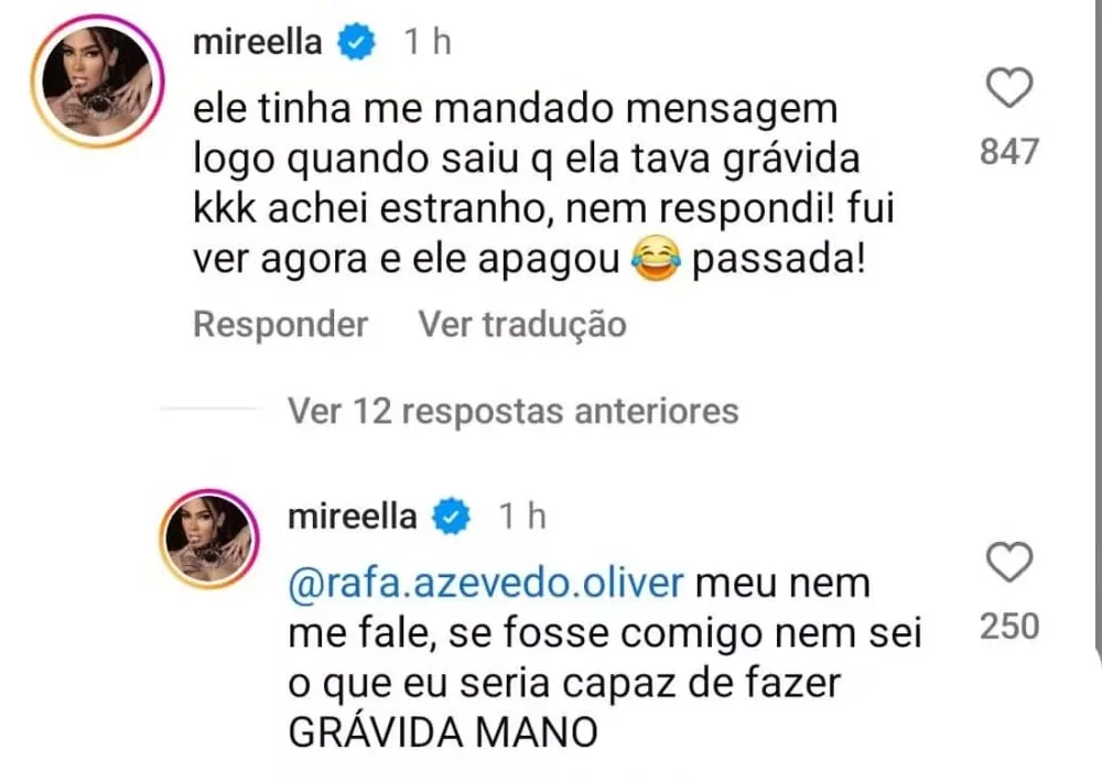Postagem de MC Mirella