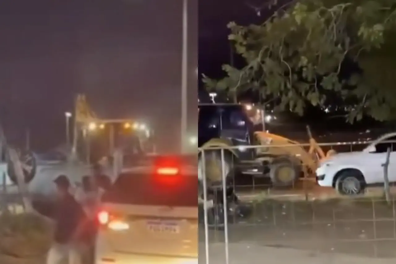 Imagem da notícia: Homem joga retroescavadeira contra veículos e fere pessoas após vaquejada no Ceará; veja vídeo 