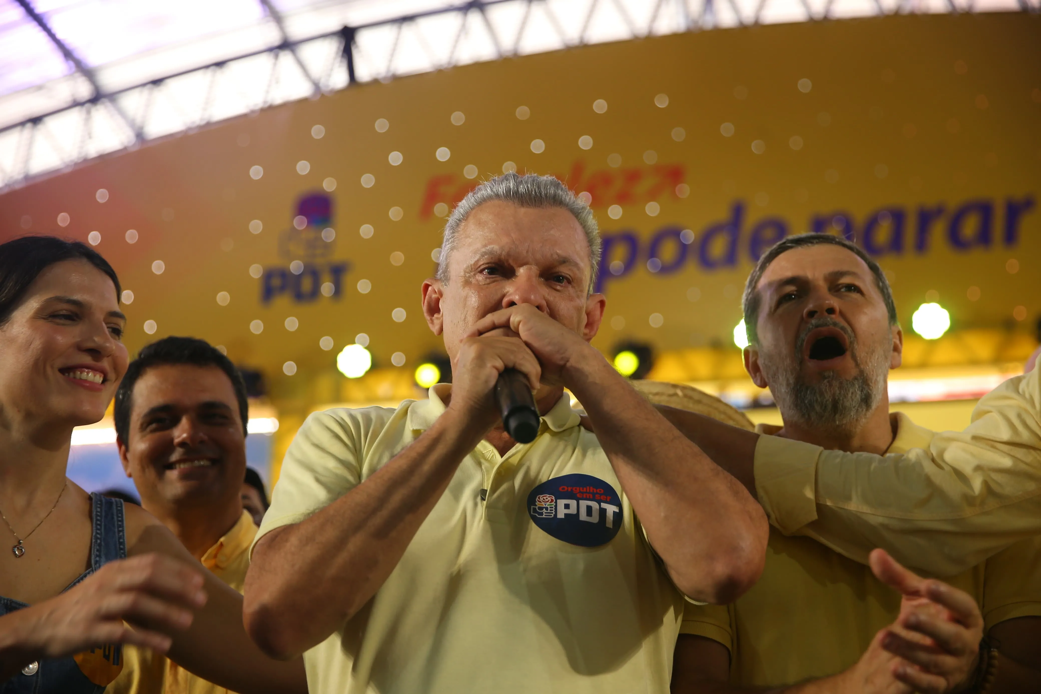 Sarto se emocionou durante discurso na convenção do PDT de 2024
