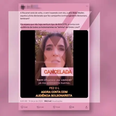 Imagem da notícia: Malu Mader e TV Globo não receberam recursos da Lei Rouanet para 'Renascer'