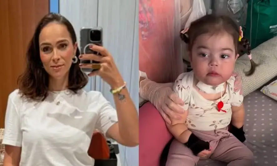 Imagem da notícia: Letícia Cazarré mostra filha Maria Guilhermina sem uso do respirador