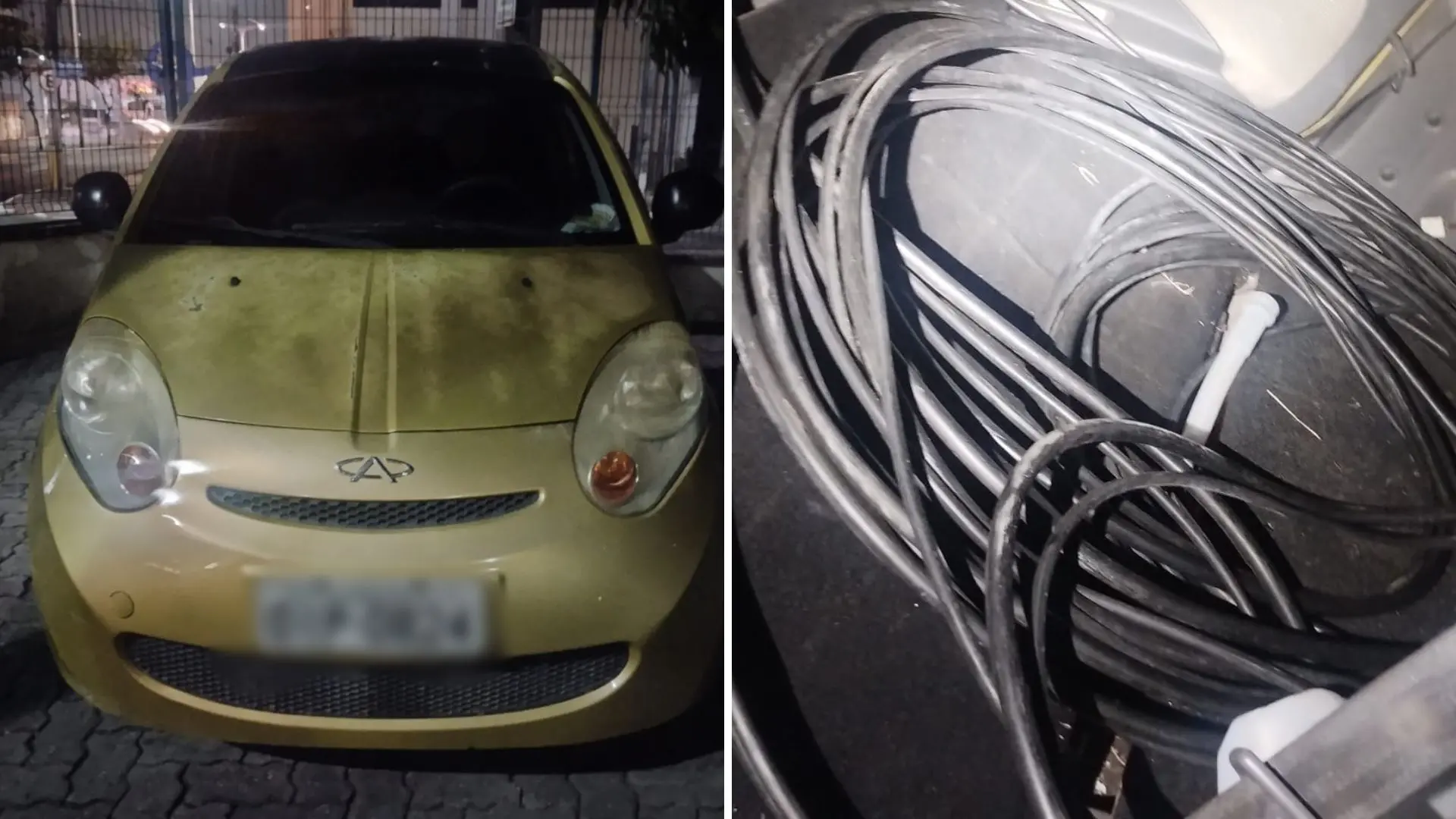 Imagem da notícia: Três homens são presos em flagrante após furto de fios de telefonia em Fortaleza