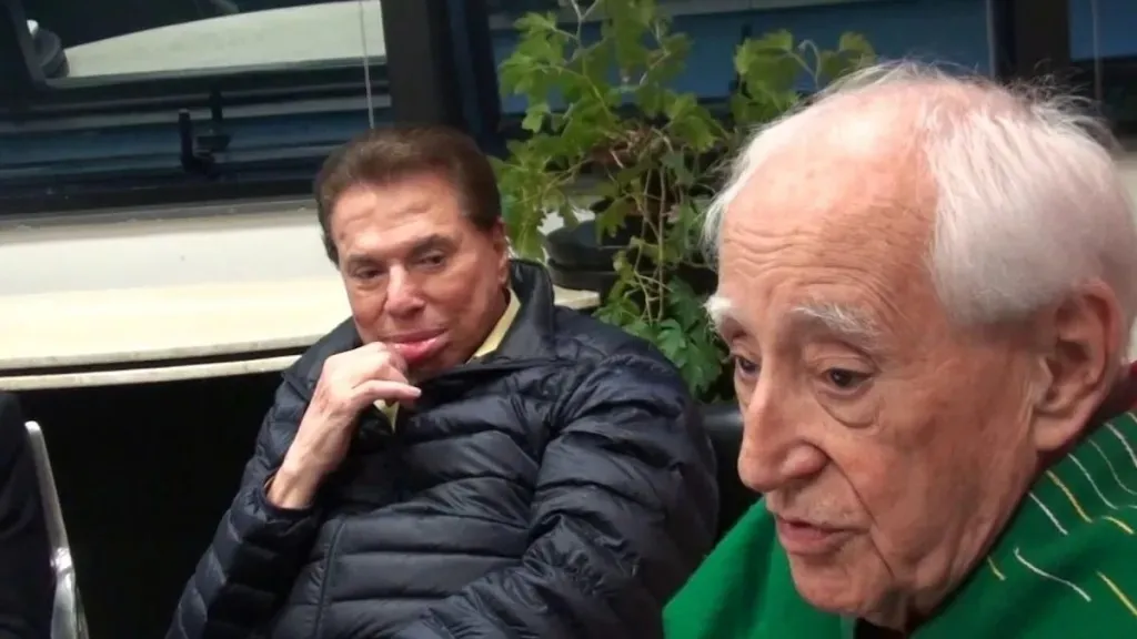 Sílvio Santos e Zé Celso durante encontro, em 2017