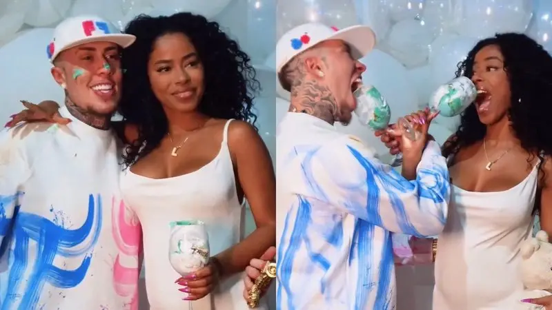 Imagem da notícia: MC Daniel chora ao descobrir o sexo do primeiro filho com Lorena Maria; veja