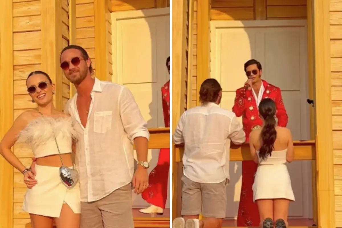 Imagem da notícia: Larissa Manoela renova votos de casamento em público no Rock in Rio: 'Fiquei nervosa'