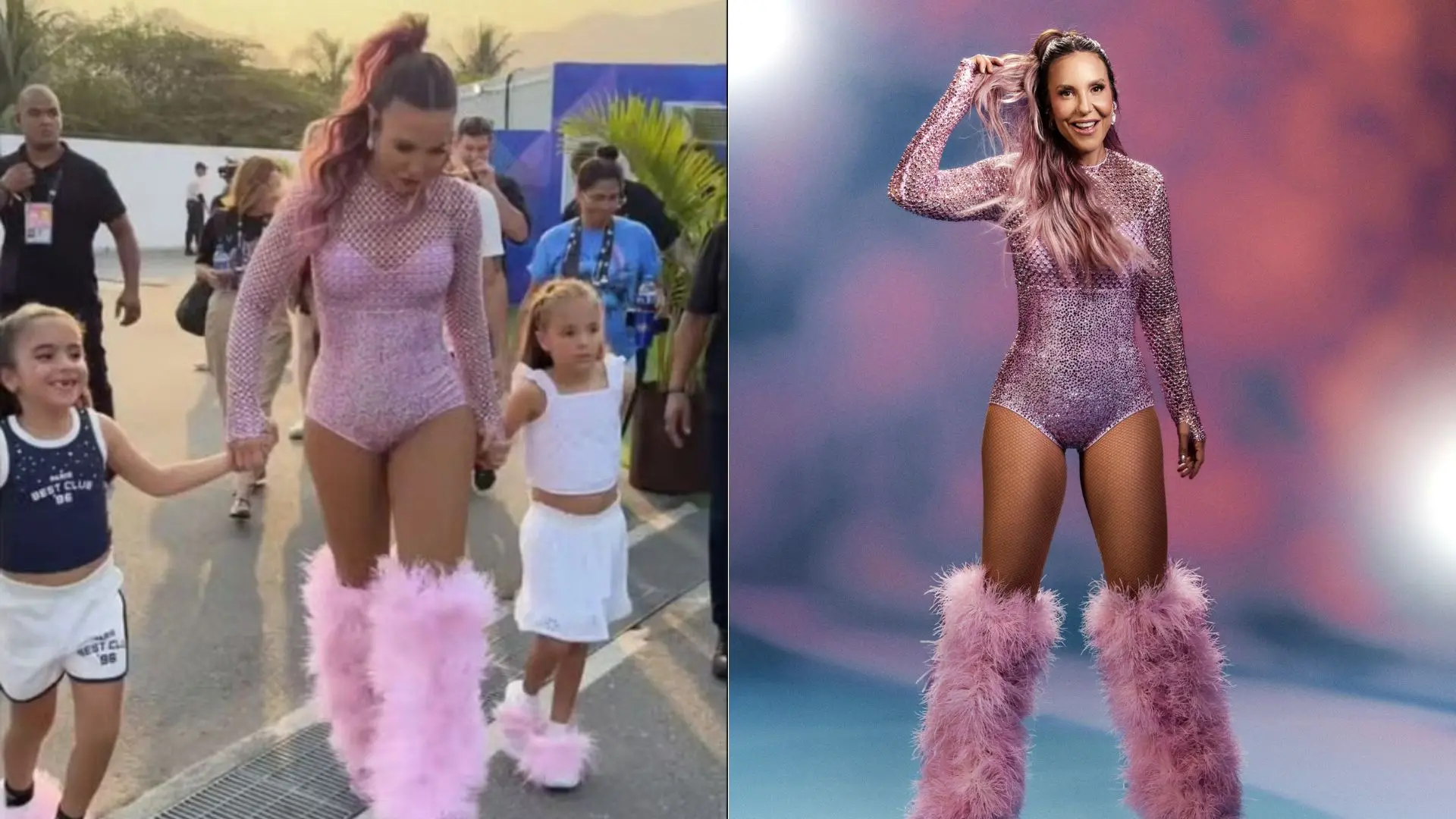 Imagem da notícia: Ivete Sangalo celebra carreira, flutua sobre público e leva gêmeas ao Rock in Rio; confira destaques