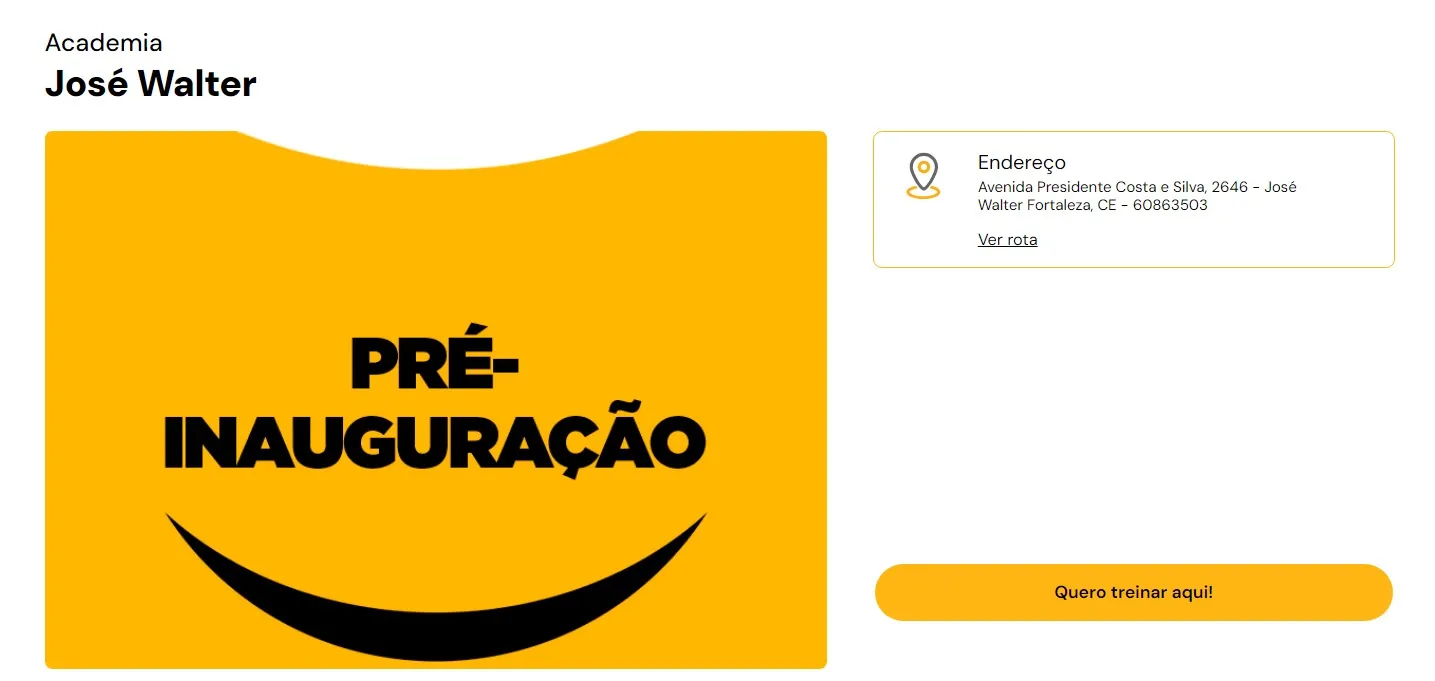 Planos da nova unidade já podem ser adquiridos no site da rede de academias