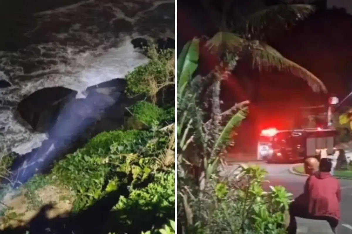 Imagem da notícia: Cinco pessoas são resgatadas após naufrágio de barco na 'Garganta do Diabo', em SP