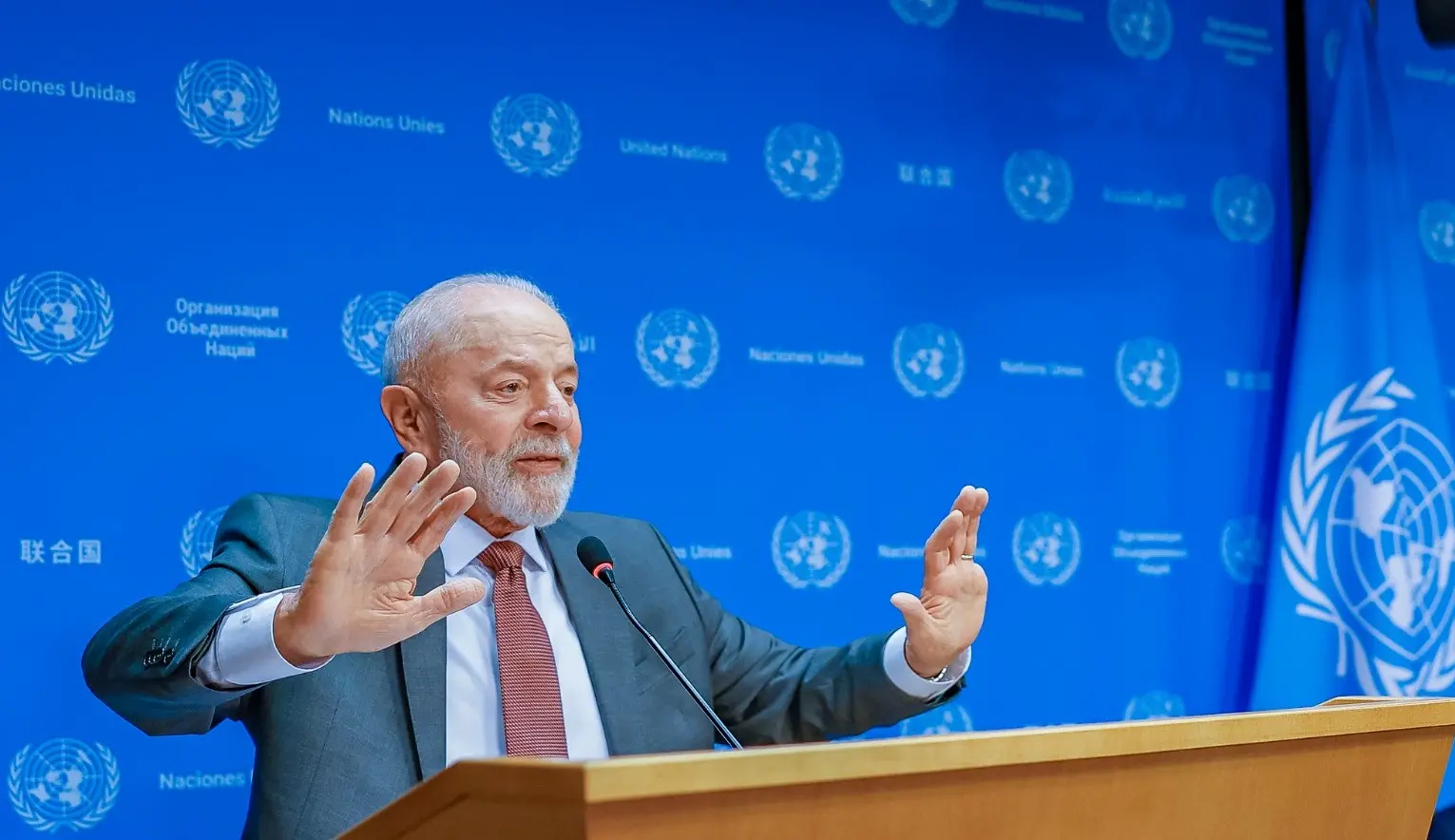 Imagem da notícia: Lula critica falta de diálogo da ONU para mediar conflito da guerra no Oriente Médio: 'Inexplicável'