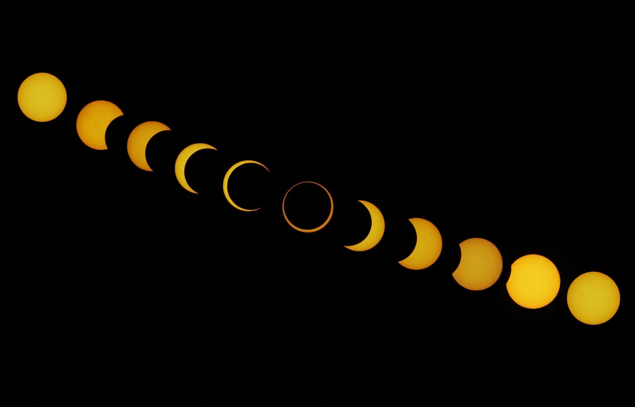 Imagem da notícia: Veja imagens do eclipse solar anular que formou 'anel de fogo' no céu pelo mundo