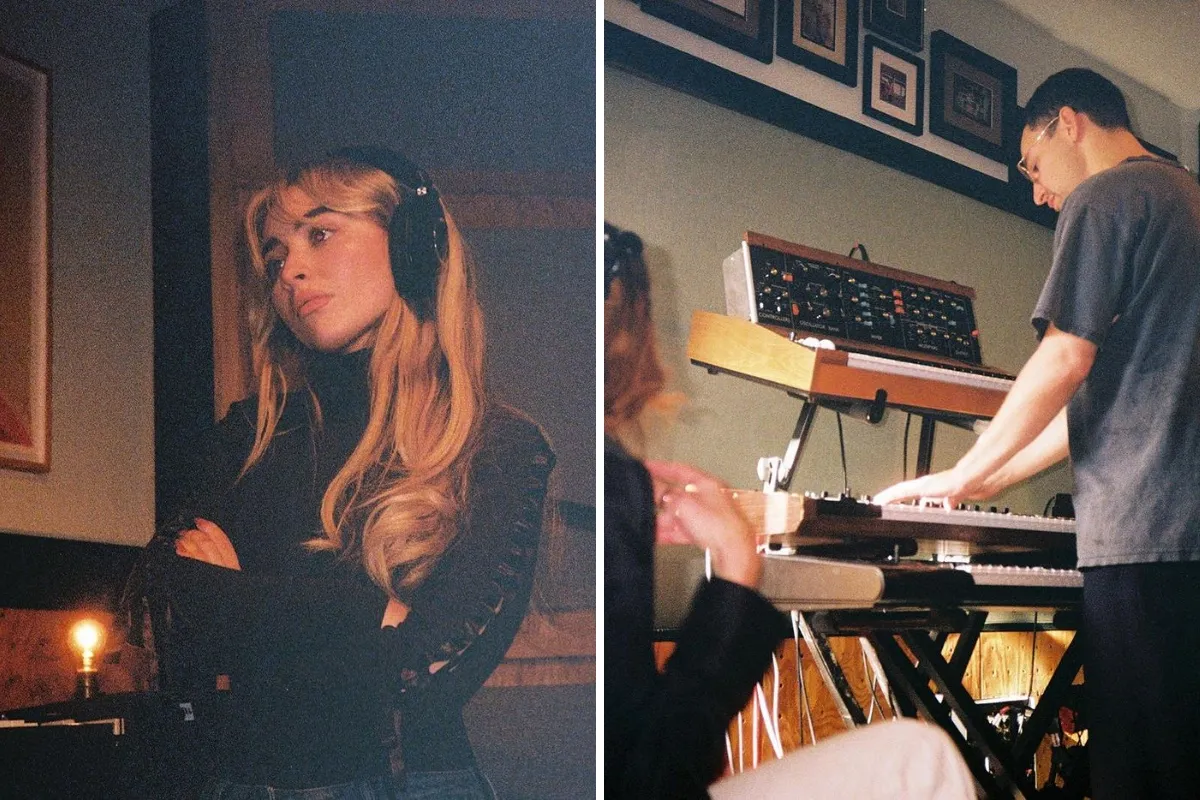 Sabrina produzindo o álbum 