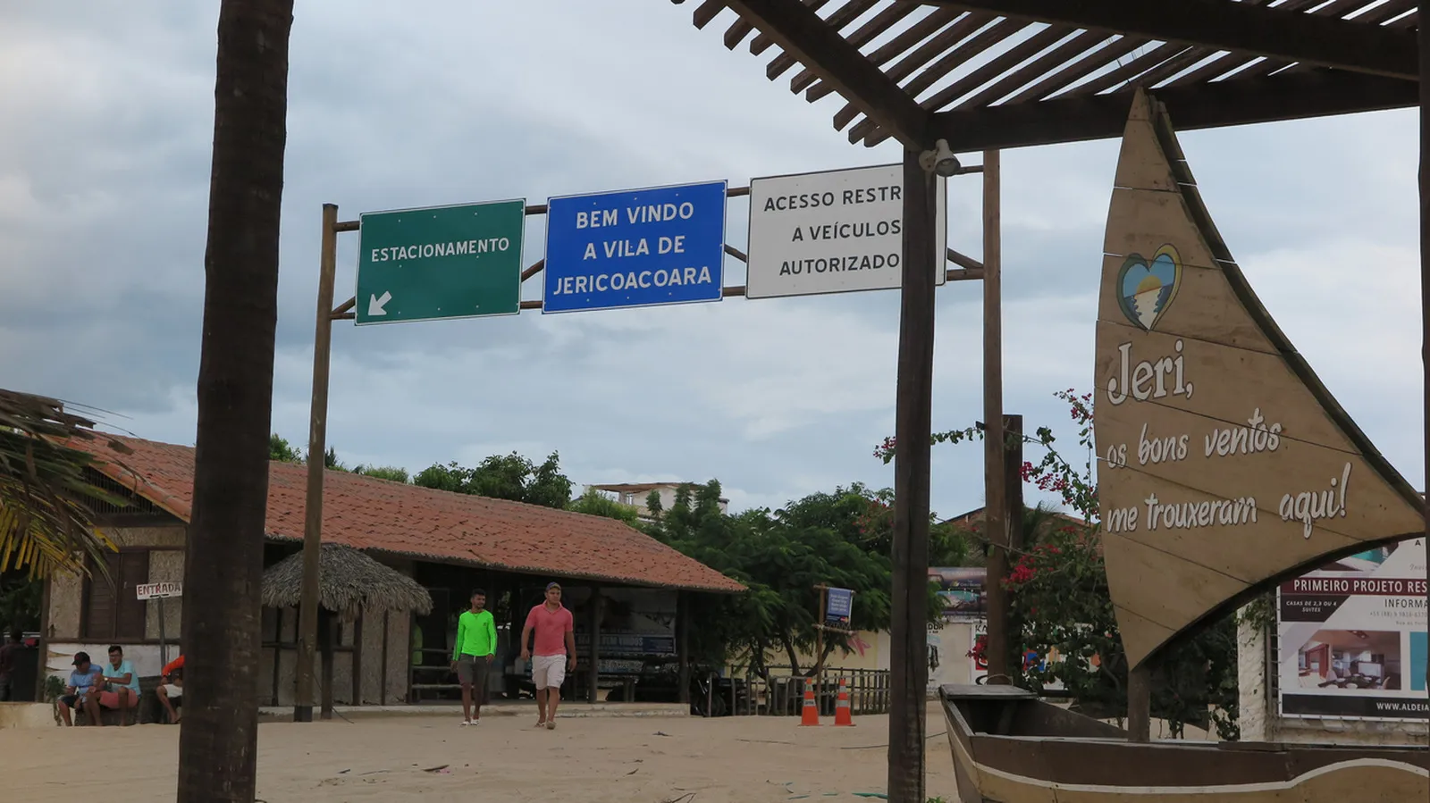 Entrada da Vila de Jericoacoara em foto de 2017