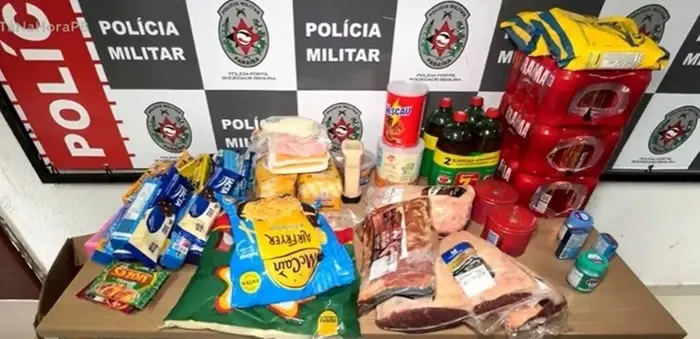 Itens furtados de supermercado