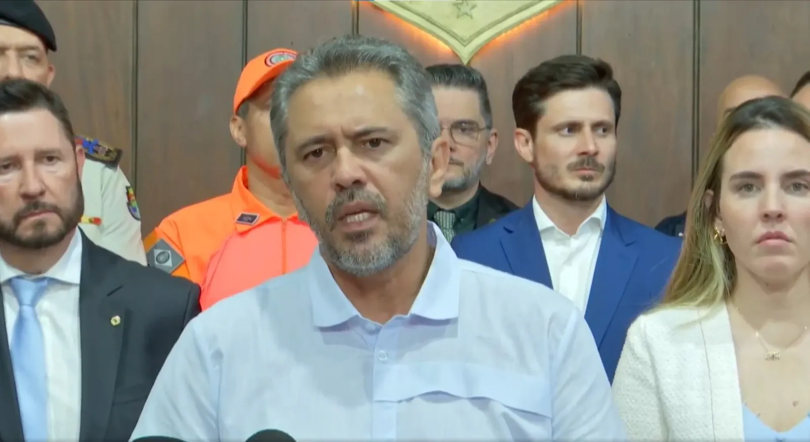 A coletiva aconteceu no Palácio da Abolição, na tarde desta terça-feira (5)