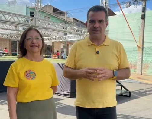 Tereza Cristina, vice-prefeita eleita de Orós, e Simão Pedro, prefeito eleito de Orós