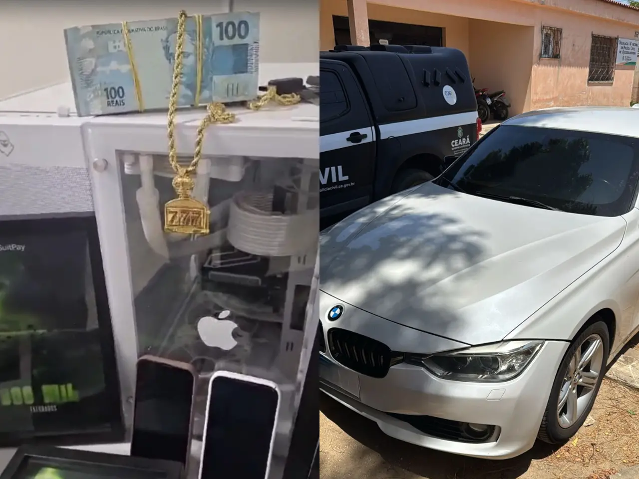 Imagem da notícia: Influenciador do 'Jogo do Tigrinho' no Ceará tem R$ 190 mil bloqueados e carro de luxo apreendido 