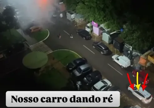 Imagem compartilhada pelo Capitão Wagner mostrando o carro dando ré