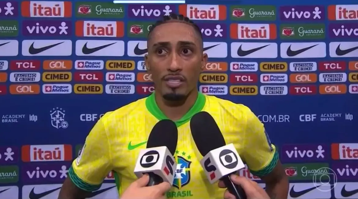 Imagem da notícia Fala de Raphinha é fora da realidade e desrespeito com torcedor da Seleção Brasileira