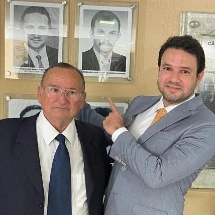 Léo Couto e o pai, José Maria Couto, ex-presidente da Casa