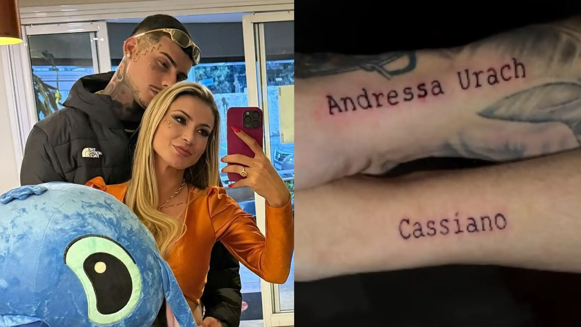 Imagem da notícia: Andressa Urach tatua nome de novo affair para comemorar 'um dia de namoro'