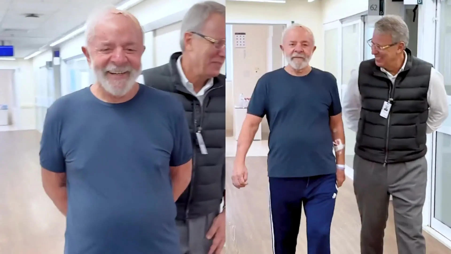 Imagem da notícia: Lula posta primeiro vídeo após procedimento médico: 'Firme e forte'