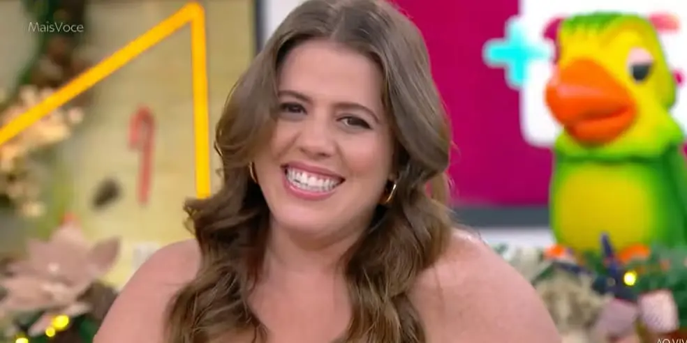 Imagem da notícia: Tati Machado anuncia primeira gravidez no Mais Você: 'Sempre quis'