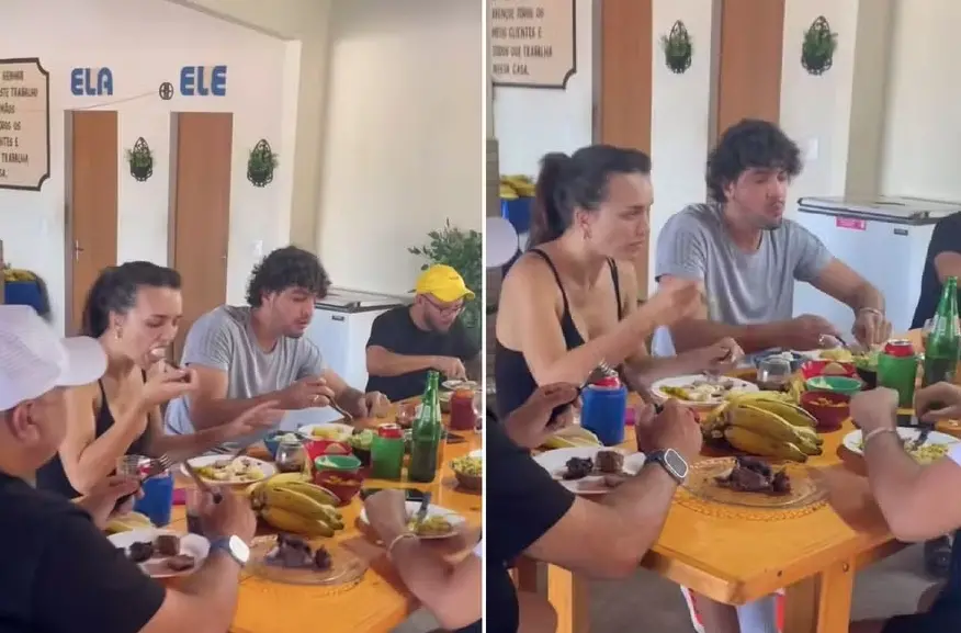 Imagem da notícia: Nattan e Rafa Kalimann são vistos em churrascaria de beira de estrada no Ceará