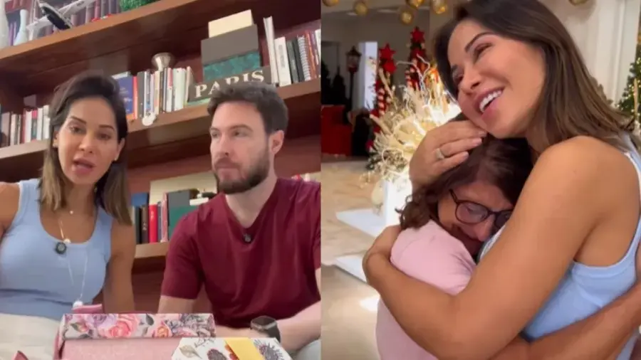 Imagem da notícia: Maíra Cardi e Thiago Nigro dão R$ 10 mil de presente de Natal a funcionários; veja vídeo