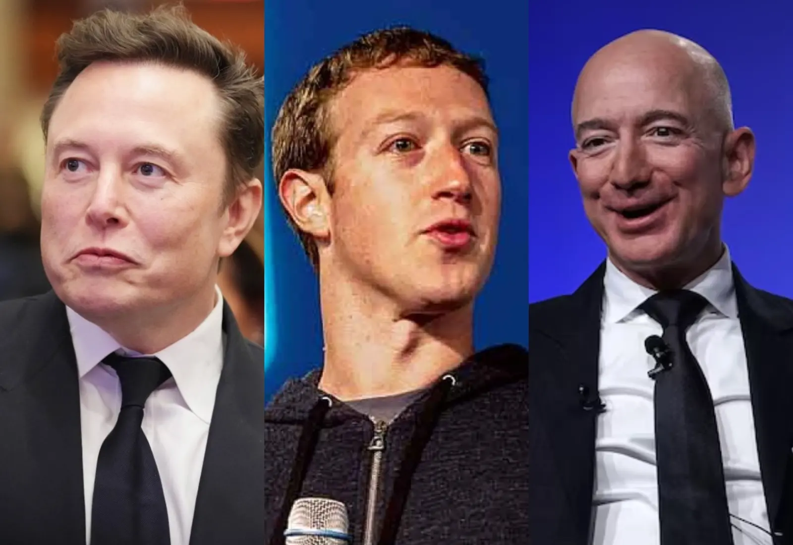 Imagem da notícia: Elon Musk, Jeff Bezos e Mark Zuckerberg: quais bilionários ficaram mais ricos e mais pobres em 2024? 