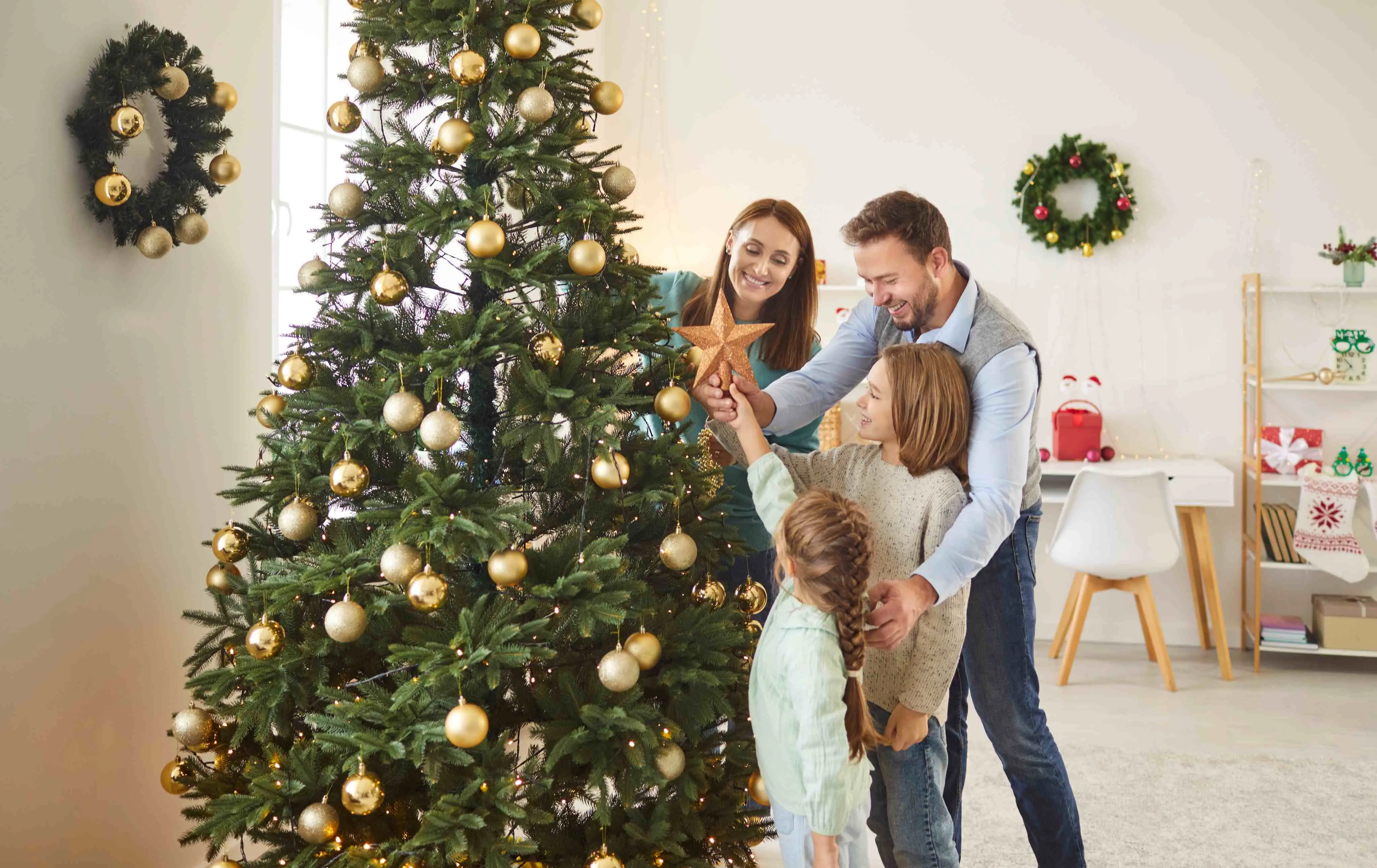 Árvore de Natal em família