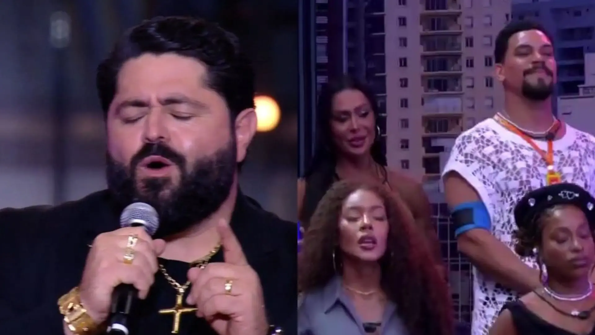 Imagem da notícia: 'Show de Quarta' do BBB 25 tem momento de oração e é criticado nas redes: 'Virou show da fé'