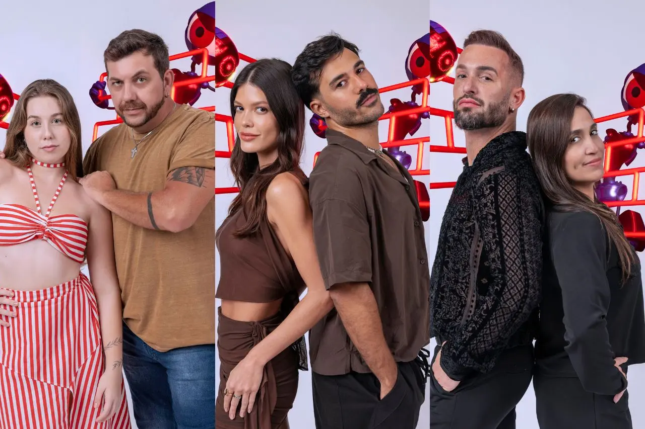 Imagem da notícia: Enquete BBB 25: Edilberto e Raissa, Mateus e Vitória ou Daniele e Diego? Vote na dupla que deve sair no paredão