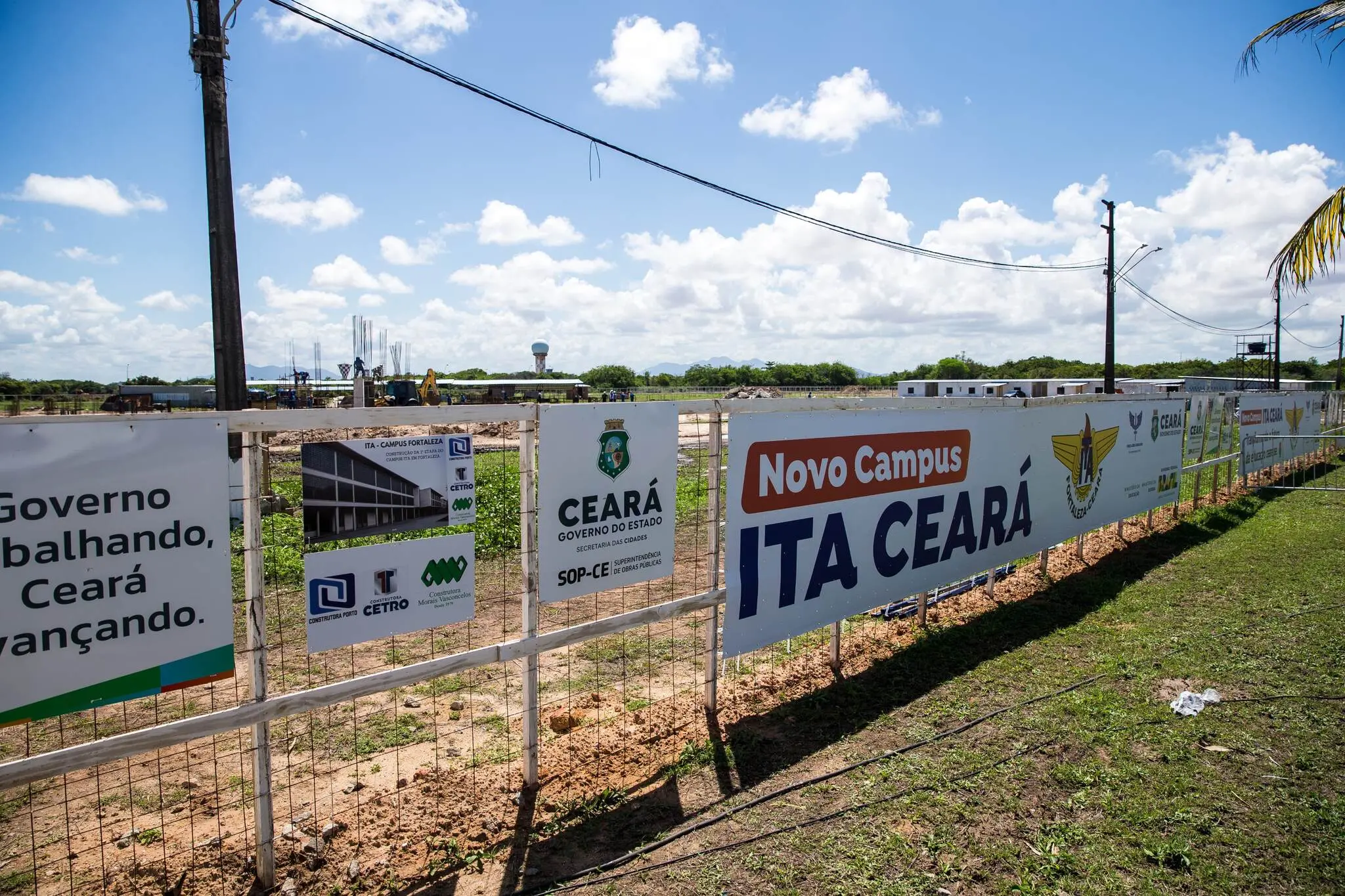 Imagem da notícia: ITA Ceará: veja fotos do andamento das obras quatro meses após o início da construção ser autorizado