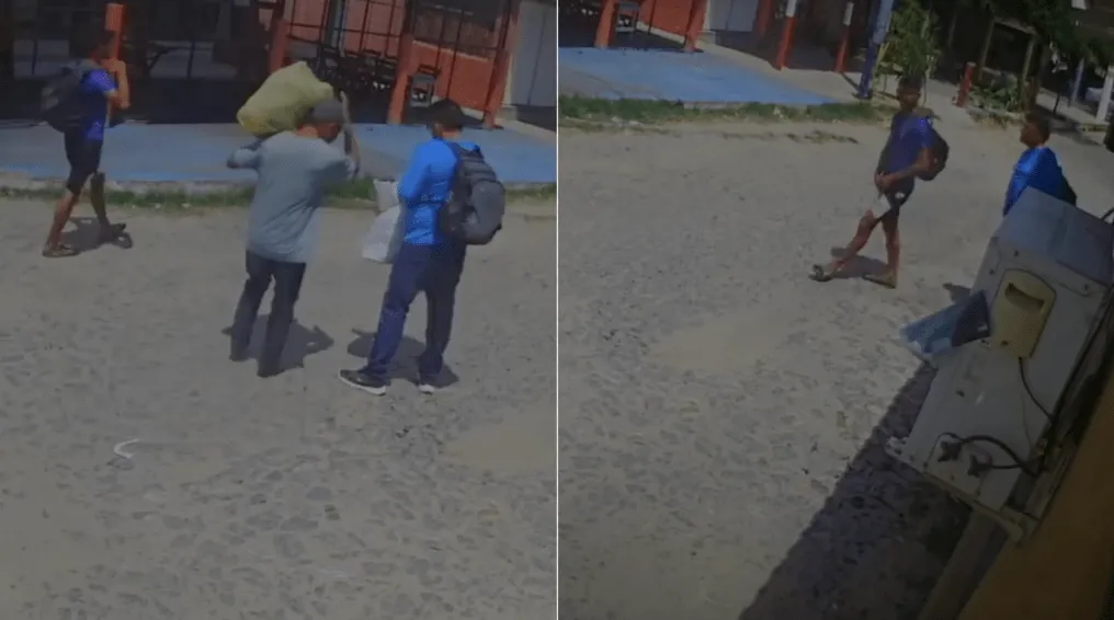 Homens foram flagrados juntos por câmeras antes do crime