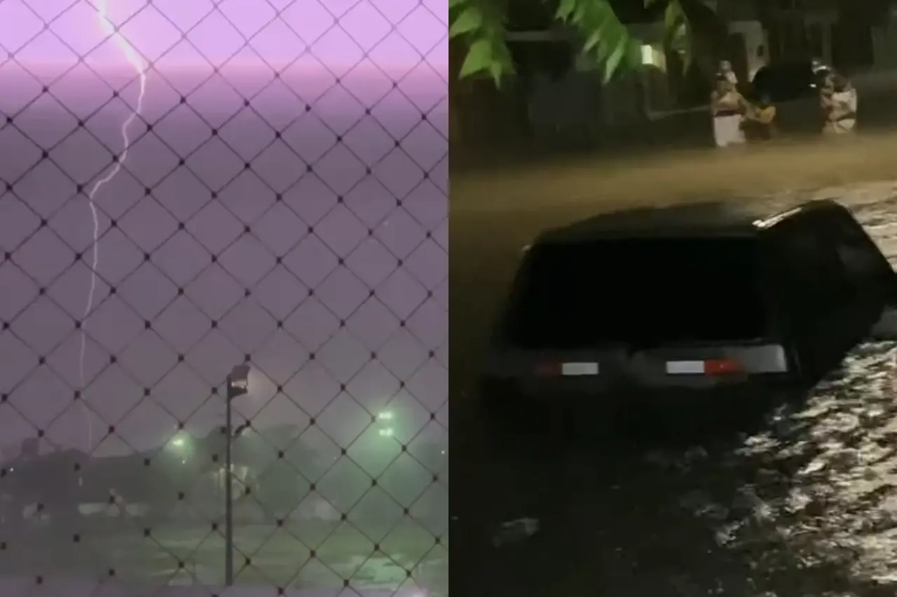 Imagem da notícia: Chuva forte com raios e alagamentos atinge Fortaleza desde a noite de quinta-feira (27) 